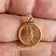 1/10 Oz. Liberty Gold Coin Pendant American Eagle Coin Necklace Screw Top Frame
