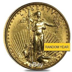 1/10 oz Gold American Eagle $5 Coin (Abrasions, Random Year)
