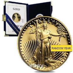 1/10 oz Proof Gold American Eagle (Random Year, withBox & COA)