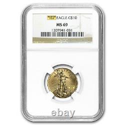 1/4 oz Gold American Eagle MS-69 NGC (Random Year) SKU #83502