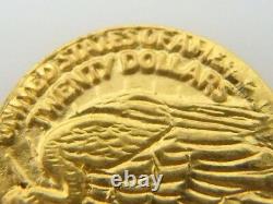 100% Solid 24K Gold Miniature $20 Gold Piece/COA