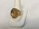 14k Gold Mens 25mm Coin Ring With A 22k 1/4 Oz American Eagle Coin