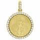14k Yellow Gold Over American Eagle Liberty Coin Diamond Mounting Pendant