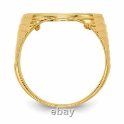 14k Yellow Gold 1/10oz American Eagle Polished Coin Ring (Coin Not Included) CR1