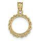 14k Yellow Gold 4 Prong 1/10 Oz American Eagle Coin Rope Bezel