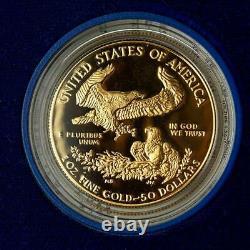 1986 $50 Gold Eagle PROOF Strike First Year of Issue in OGP Gold Coin #A310
