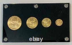 1986 First Year of the American Gold Eagle 4 Piece Set in Capital Plastic Casing