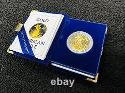 1986-W 1 oz Proof American Gold Eagle Coin (Box, CoA)