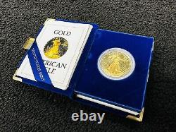 1986-W 1 oz Proof American Gold Eagle Coin (Box, CoA)