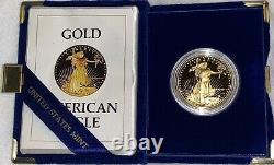 1986-W Proof 1 Oz American Gold Eagle $50 Coin PROOF GEM Zero Flaws DCAMEO withCOA
