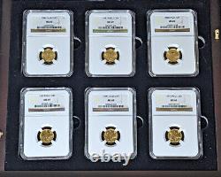 1986 to 1991 Gold American Eagle $5 NGC MS69 Roman Numeral 6 Coin Set STOCK