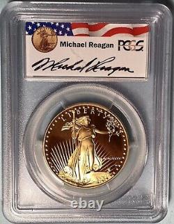 1986-w $50 1 Ounce Gold American Eagle Reagan Legacy Signature Pcgs Pr69dcam