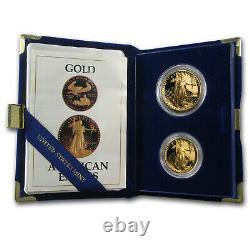 1987 2-Coin Proof Gold American Eagle Set (withBox & COA) SKU #7498