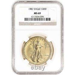 1987 American Gold Eagle 1 oz $50 NGC MS69