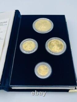 1988 American Eagle Gold Bullion 4-Coins Proof Set Augustus Saint-Gaudens withCOA