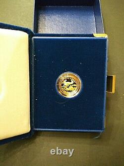 1988 P $5 American Eagle 1/10 oz PROOF GOLD Coin-COA Original Government Package