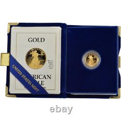 1989-P American Gold Eagle Proof (1/10 oz) $5 in OGP