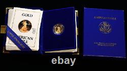 1990-P $5 1/10oz Proof Gold American Eagle in Original Mint Packaging #09755