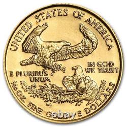 1990 US Mint $5 1/10oz American Gold Eagle Bullion Coin Free Shipping