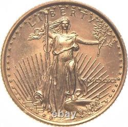 1991 $5 American Gold Eagle 1/10 Oz. 999 Fine Gold 0150