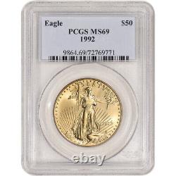 1992 American Gold Eagle 1 oz $50 PCGS MS69