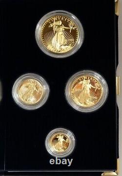 1993 American Eagle Gold Proof 4 Coin Set in Box with COA