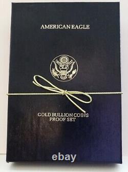 1993 American Eagle Gold Proof 4 Coin Set in Box with COA