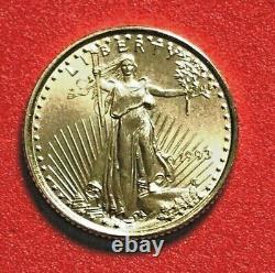 1993 American Gold Eagle 1/10 oz Brilliant Uncirculated authentic $5 GOLD Coin