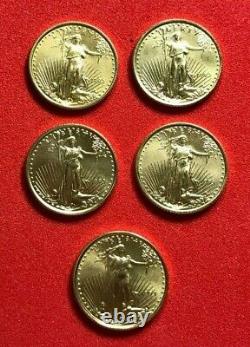 1993 American Gold Eagle 1/10 oz Brilliant Uncirculated authentic $5 GOLD Coin