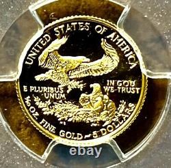 1993 P Proof $5 Gold Eagle Mercanti Pcgs Pr70 Pop 14 Gaudens Liberty- Item # Hgs