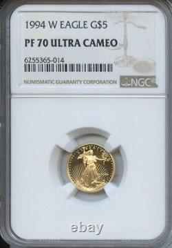 1994 W Gold $5 Eagle NGC PF70 Ultra Cameo