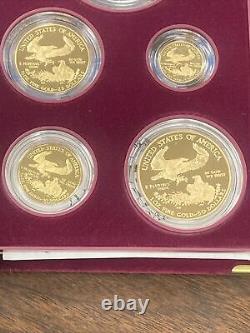 1995 W 10th ANNIVERSARY GOLD SET With KEY SILVER EAGLE OGP