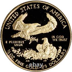 1995-W American Gold Eagle Proof 1/2 oz $25 Coin in Capsule