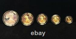 1995 W Gold American Eagle 10th Annvsry Set Gem-Proof 5 Coins -$12K APR with CoA