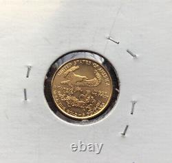 1999 $5 GOLD American Eagle Coin. 1/10 oz Gold. BU Uncirculated
