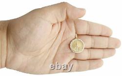 2.5CT Diamond American Eagle Liberty Coin Mounting Pendant 14K Yellow Gold Over