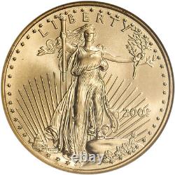 2001 American Gold Eagle 1/2 oz $25 NGC MS69