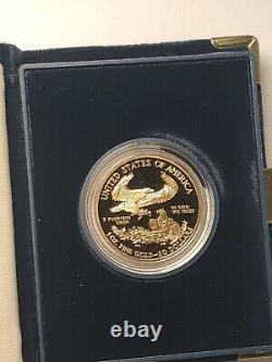 2002 $50 American Eagle Gold 1 Oz in Box with COA RARE PROOF GOLD