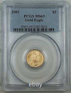2003 $5 Gold American Eagle Coin, PCGS MS-69