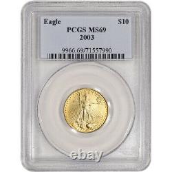 2003 American Gold Eagle 1/4 oz $10 PCGS MS69