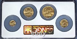 2003 Gold American Eagle 4 Coin Mint State Set NGC MS70