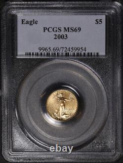 2003 Gold American Eagle $5 PCGS MS69 Blue Label