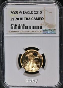 2005-W Gold American Eagle $10 NGC PF70 Ultra Cameo Brown Label STOCK