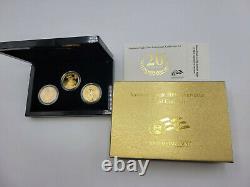 2006-W 1 oz American Gold Eagle 20th Anniversary 3 Coin Set Proof/Reverse