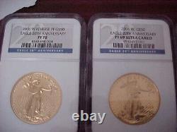 2006 W 20th Anniversary Gold American Eagle NGC 3 Coin Set