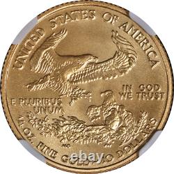 2006-W Gold American Eagle $10 NGC MS70 Burnished Brown Label