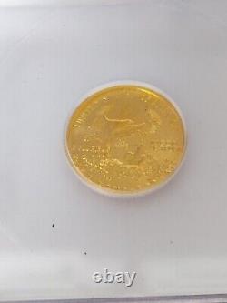 2007 Gold American Eagle $5 Dollar Coin 1/10 Oz Igc Ms 70 First Day Of Issue
