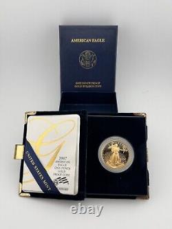 2007-W Proof $50 American Gold Eagle 1 oz with Box, OGP & COA