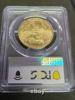 2007-W US American Gold Eagle PCGS SP70 Burnished $50 1 oz