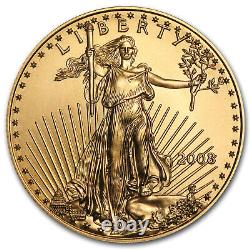 2008 1/2 oz Gold American Eagle BU SKU #30106